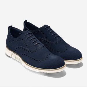 BUYING: Cole Haan Suede Oxfords in Navy